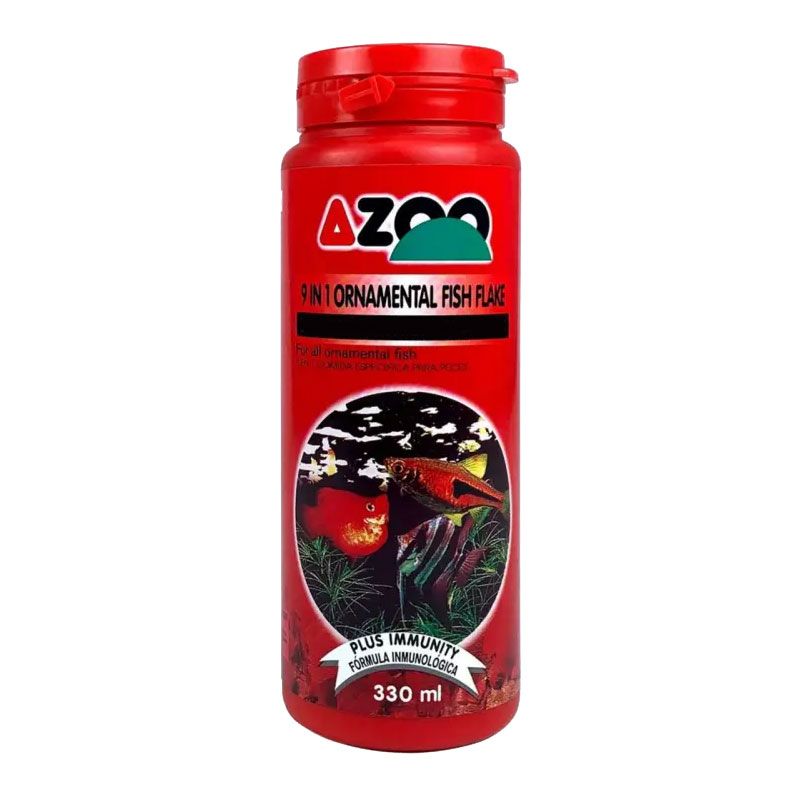 غذای پولکی ماهی آزو مدل ornamental fish flake حجم 330 میلی لیتر