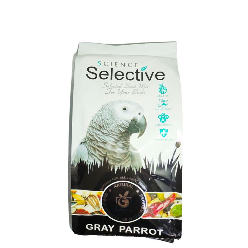 غذای کاسکو سلکتیو مدل gray parrot وزن ۱ کیلوگرم
