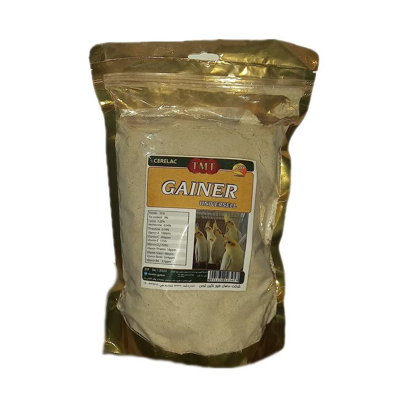 غذای کمکی طوطیسانان و سایر پرندگان زینتی گینر مدل golden number one وزن 450 گرم