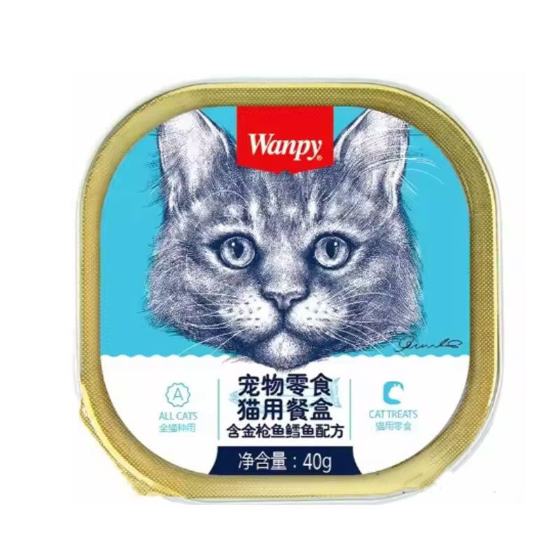 غذای گربه بالغ ونپی مدل سفارش چین بافت موس با طعم ماهی تن و کاد وزن 40 گرم