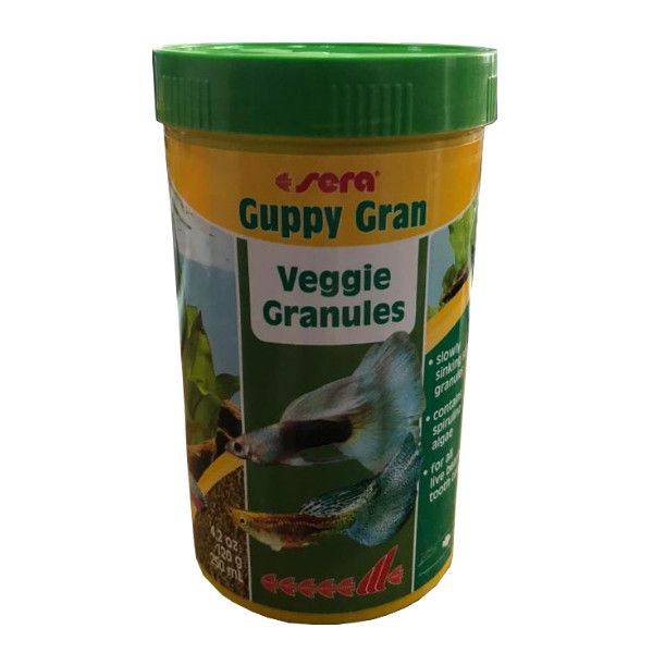 غذای گوپی سرا مدل veggie granules وزن 120 گرم