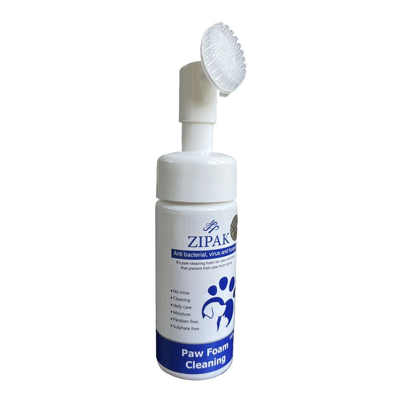 فوم تمیز کننده پنجه سگ و گربه زیپک مدل cleaning foam حجم  150 میلی لیتر