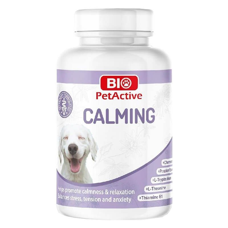 قرص آرامبخش و ضد استرس سگ بایوپت اکتیو مدل calming بسته 60 عددی