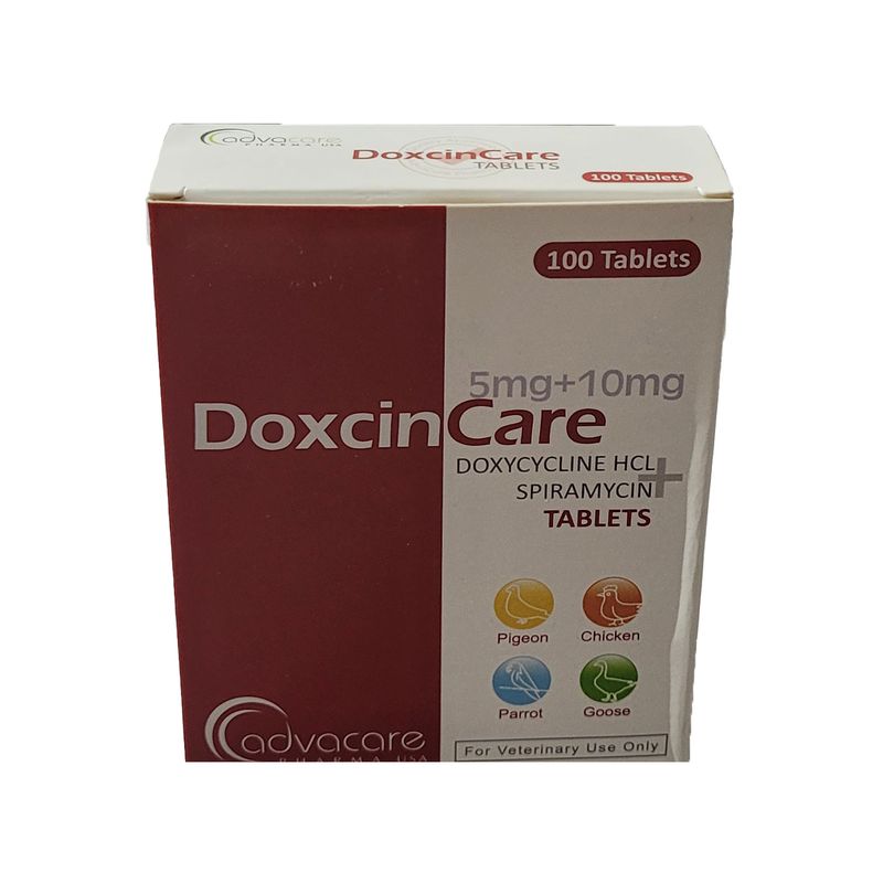 قرص ترکیبی پرندگان مدل doxcincare بسته 100 عددی