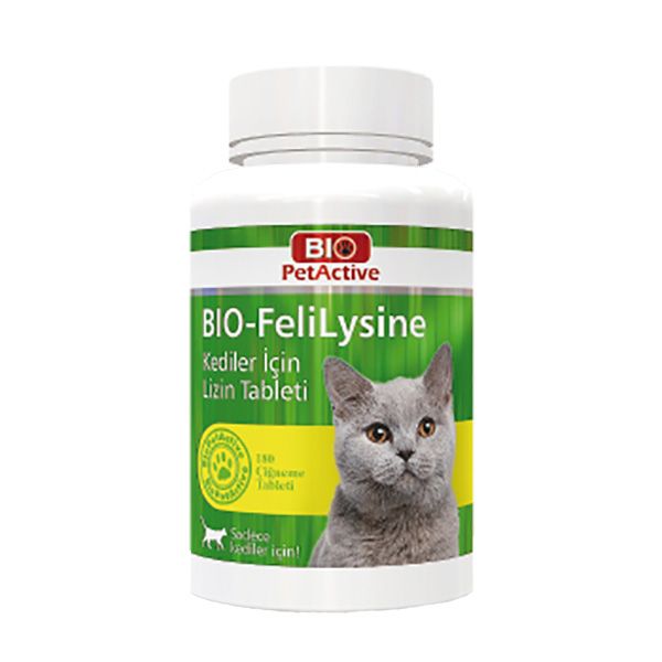 قرص لیزین گربه بایو پت اکتیو مدل bio felilysine وزن 45 گرم