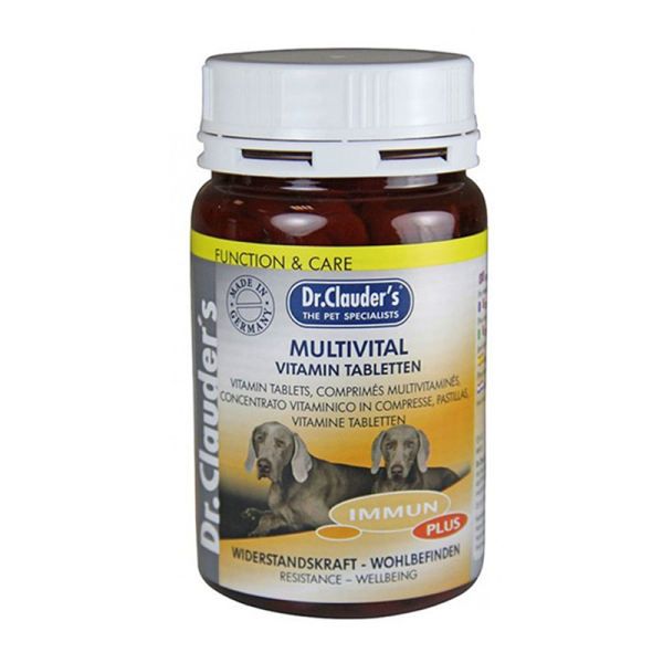 قرص مولتی ویتامین سگ دکتر کلادرز مدل multivital immune plus وزن 200 گرم
