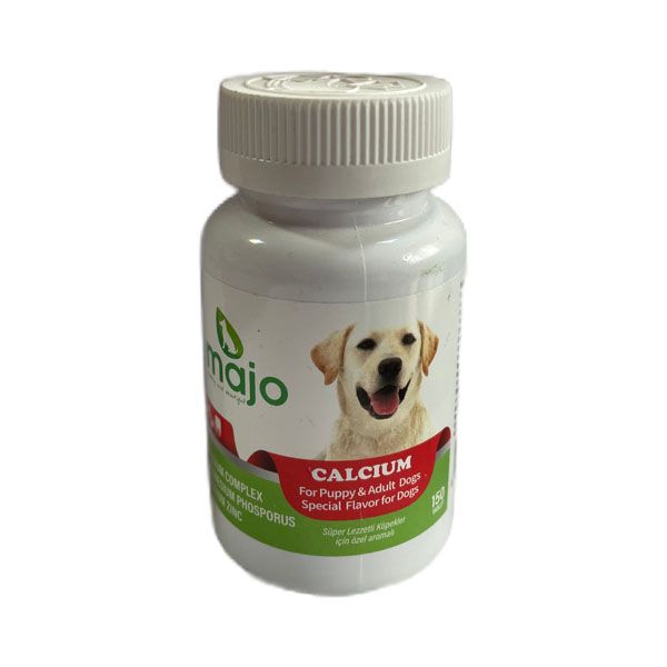 قرص مکمل سگ ماجو مدل calcium وزن 130 گرم بسته 150 عددی