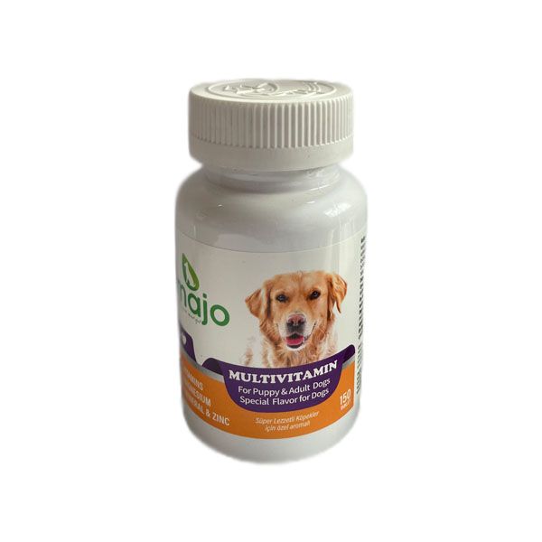 قرص مکمل سگ ماجو مدل multivitamin وزن 75 گرم بسته 150 عددی