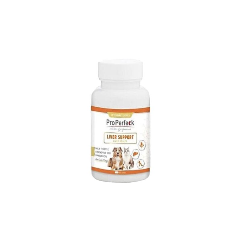 قرص مکمل سگ و گربه پروپرفک مدل liver support تقویت کبد بسته 60 عددی