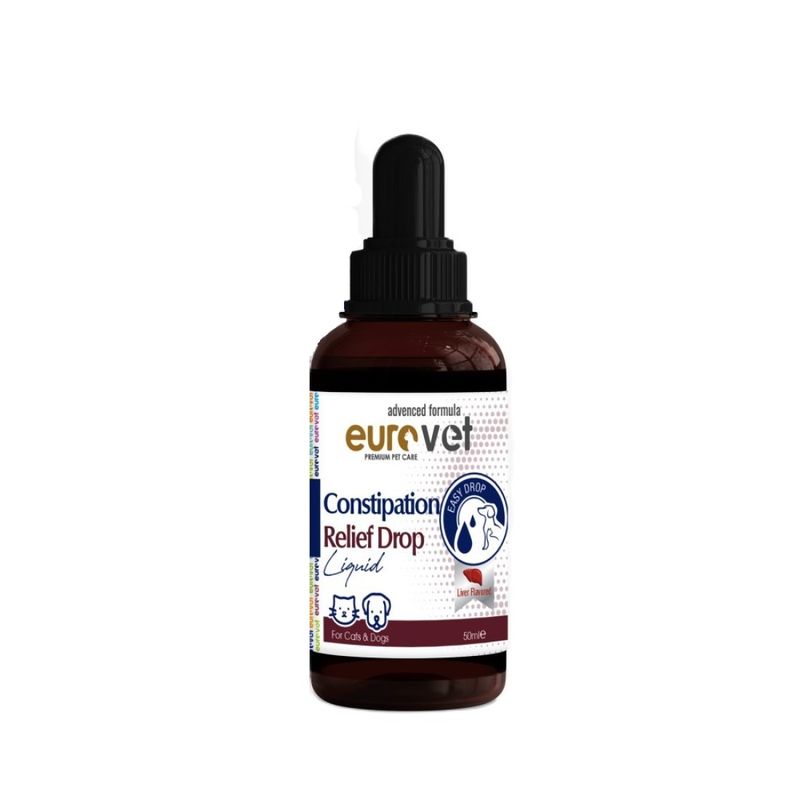 قطره خوراکی رفع یبوست سگ و گربه یورو وت مدل constipation relief حجم ۵۰ میلی‌لیتر