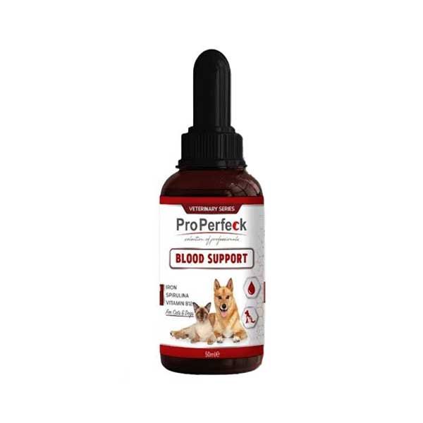 قطره سگ و گربه پروپرفک مدل مکمل خون ساز blood support حجم 50 میلی لیتر