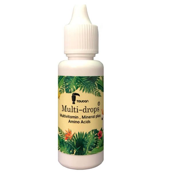 قطره مولتی ویتامین پرندگان توکان مدل multi drops وزن 60 میلی لیتر