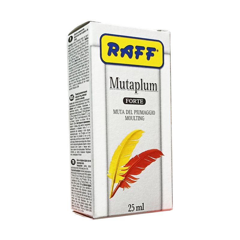 قطره پرریزی پرندگان راف مدل mutaplum forte حجم 25 میلی لیتر