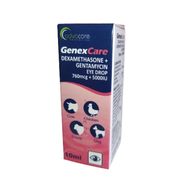 قطره چشمی حیوانات ادواکر مدل genexcare حجم 10 میلی لیتر