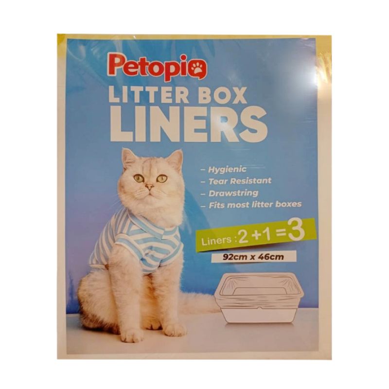 لاینر ظرف خاک گربه پتوپیا مدل litter box liner بسته 3 عددی