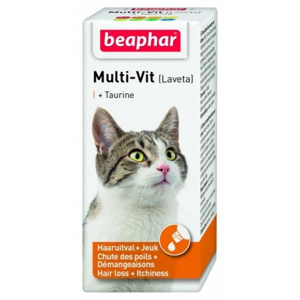 مایع مولتی ویتامین گربه بیفار مدل multi vit laveta حجم 50 میلی لیتر
