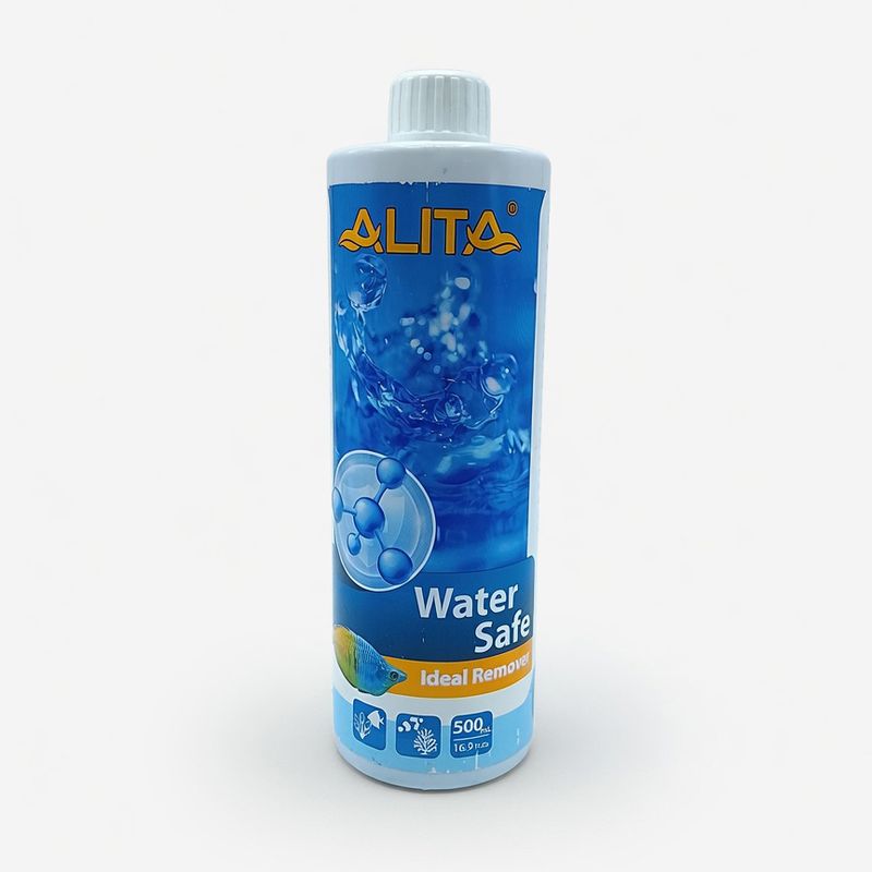 محلول آماده ساز آب آکواریوم آلیتا مدل water safe حجم 500 میلی لیتر