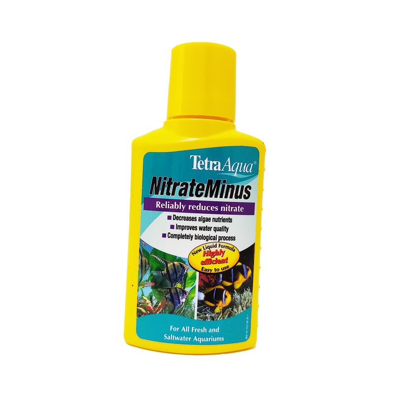 محلول آماده ساز آب آکواریوم تترا آکوا مدل nitrateminus کد t15 حجم 100 میلی لیتر
