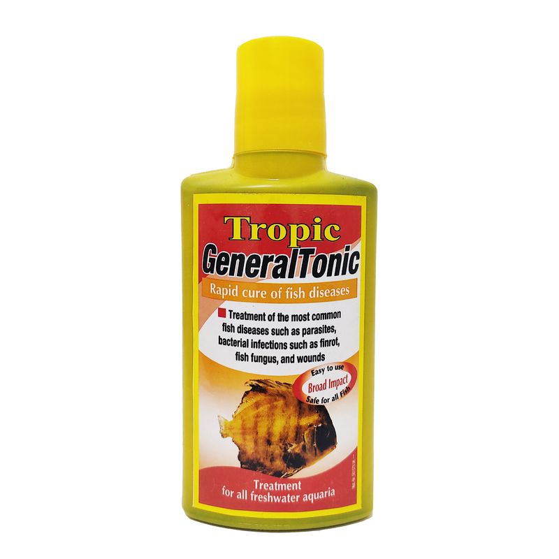 محلول آماده ساز آب آکواریوم تروپیک مدل generaltonic کد e05 حجم 250 میلی لیتر