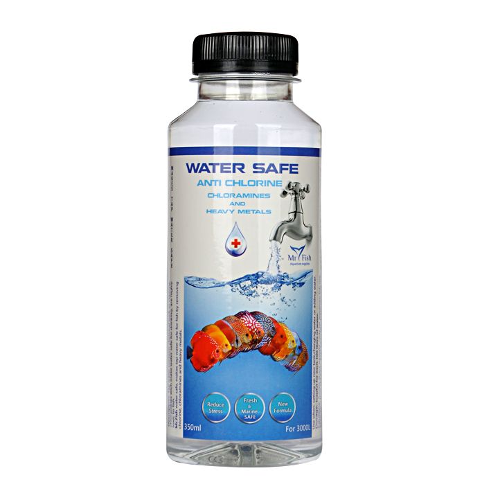 محلول آماده ساز آب آکواریوم مستر فیش مدل water safe حجم 350 میلی لیتر