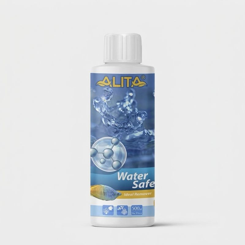 محلول آماده‌ساز آب آکواریوم آلیتا مدل water safe حجم 500 میلی‌لیتر