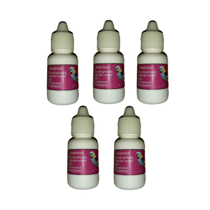 محلول افزایش تخم پرندگان زینتی آمینوسل کد 5ml حجم 5 میلی لیتر مجموعه 5 عددی