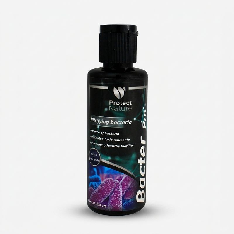 محلول باکتری‌ساز آب آکواریوم مدل bacter pro حجم 125 میلی‌لیتر