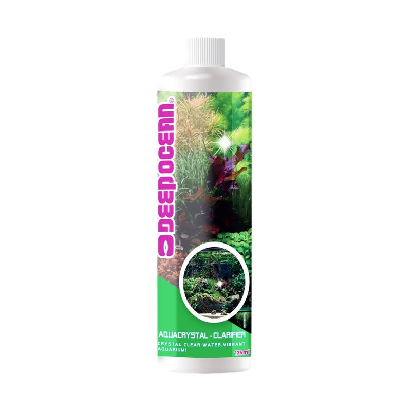 محلول شفاف کننده آب آکواریوم دیپ اوشن مدل aquacrystal clarifier حجم 125 میلی لیتر
