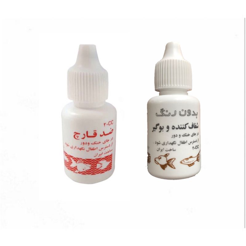 محلول شفاف کننده آب وضد قارچ آبزیان مدل ماهیان زینتی پارسیس حجم 40 میلی لیتر بسته 2 عددی