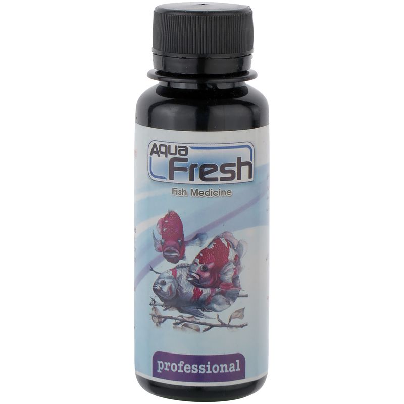 محلول شفاف کننده و بوگير آب آکواریوم مدل aqua fresh حجم 100 میلی لیتر