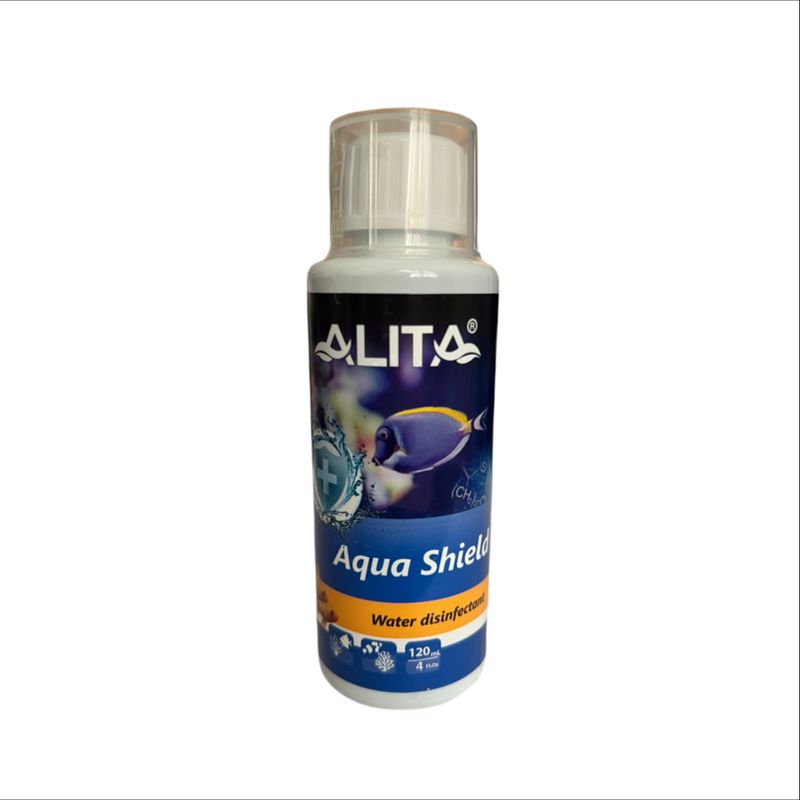 محلول ضدعفونی‌کننده آکواریوم aqua shield حجم 120 میلی‌لیتر