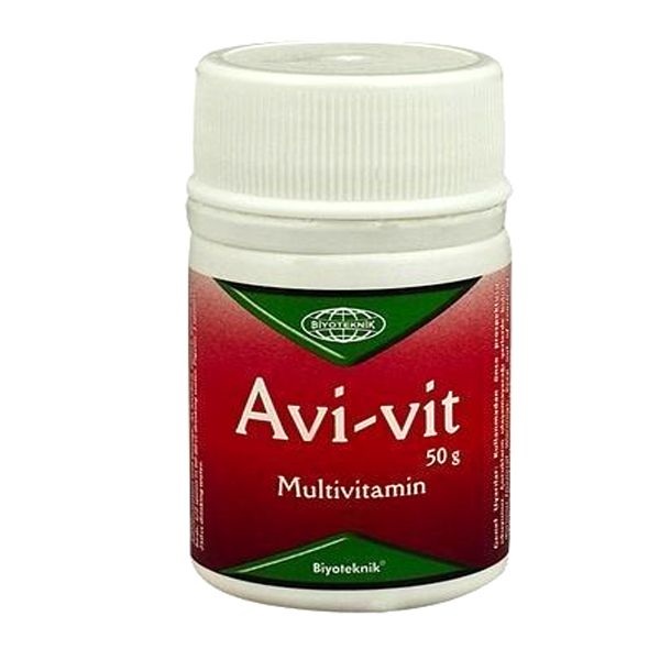 مولتی ویتامین پرندگان بیوتکنیک مدل avi vit وزن 50 گرم