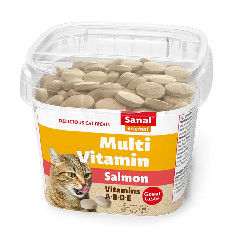 مولتی ویتامین گربه سانال مدل multi vitamin salmon cup وزن 100 گرم
