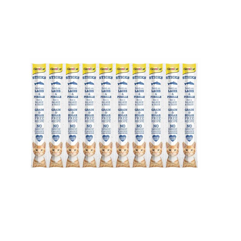 مکمل تقویتی گربه جیم کت مدل laches وزن 50 گرم بسته 10 عددی