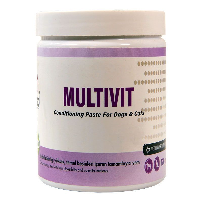 مکمل جویدنی مولتی ویتامین سگ و گربه وی اس دی مدل multivit وزن 120 گرم