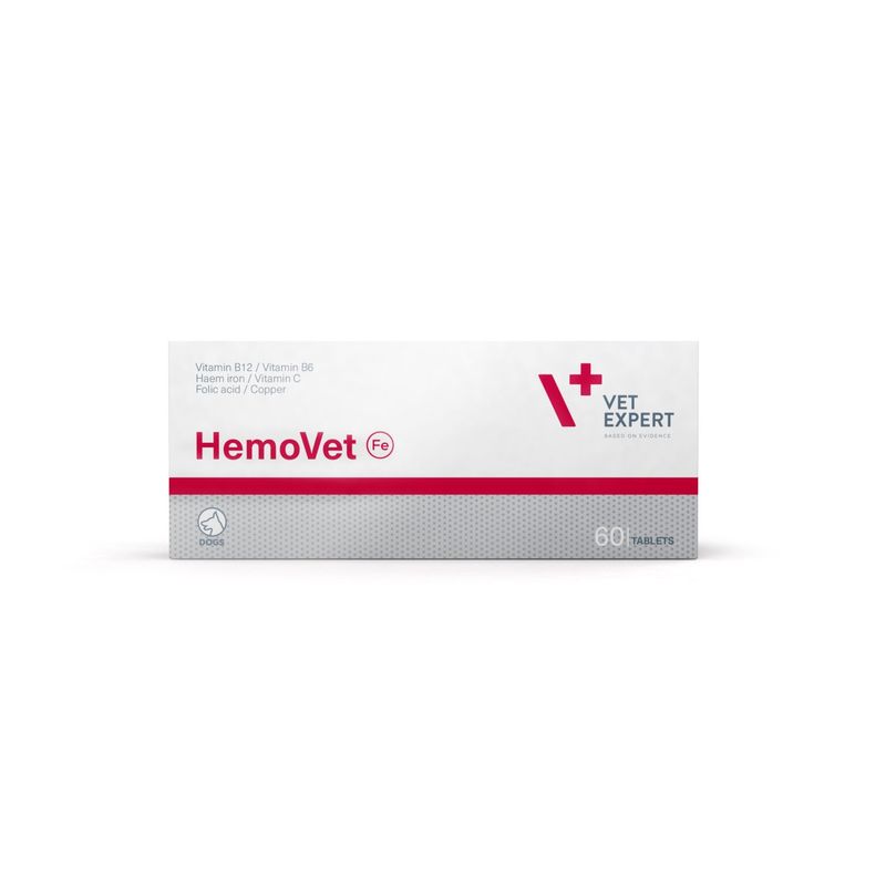 مکمل خون ساز سگ وت اکسپرت مدل hemovet بسته 60 عددی