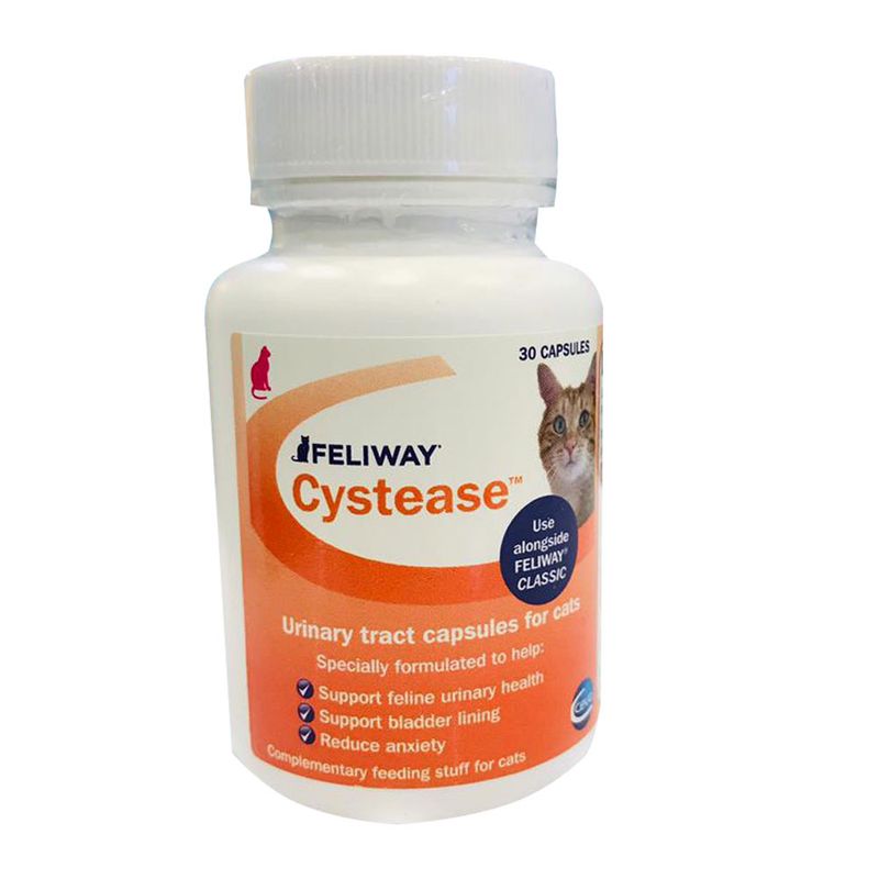 مکمل سنگهای مثانه گربه فلیووی مدل cystease بسته 30 عددی