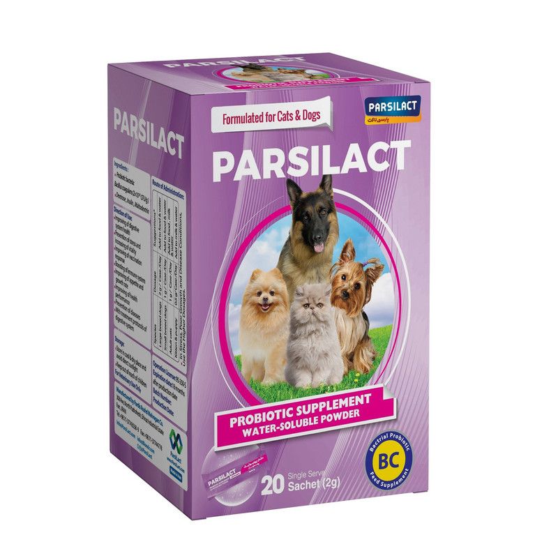 مکمل سگ و گربه پارسی لاکت مدل pet bc وزن 2 گرم