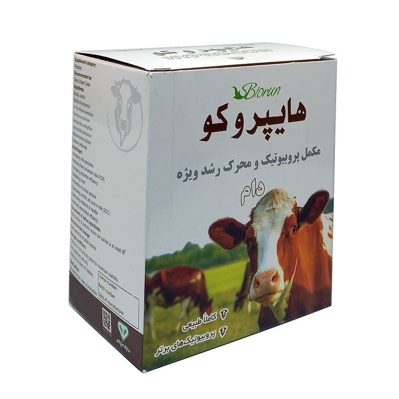 مکمل غذای دام شیری و پرواری بایوران مدل هایپروکو وزن 150 گرم بسته 15 عددی