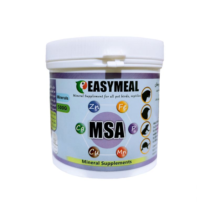 مکمل معدنی پرندگان زینتی ایزیمیل مدل msa500 وزن ۵۰۰گرم