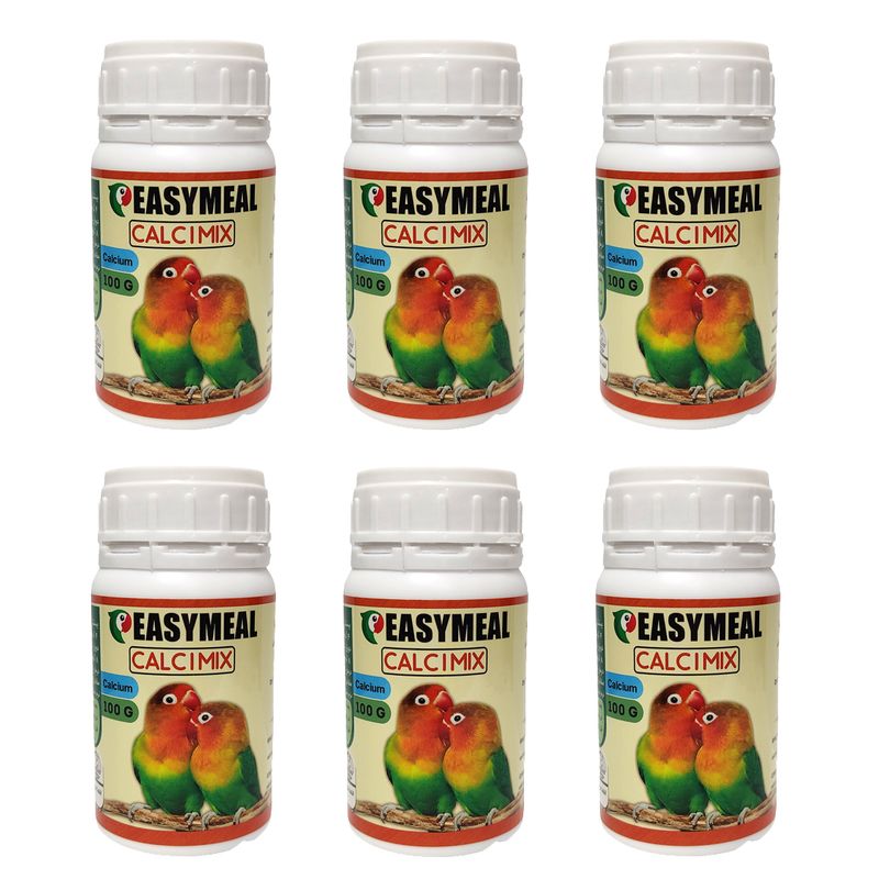 مکمل کلسیم پرندگان زینتی ایزیمیل مدل calcimix100 وزن 100 گرم بسته 6 عددی
