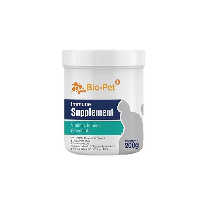 مکمل گربه بایو پت مدل immune supplement وزن 200 گرم