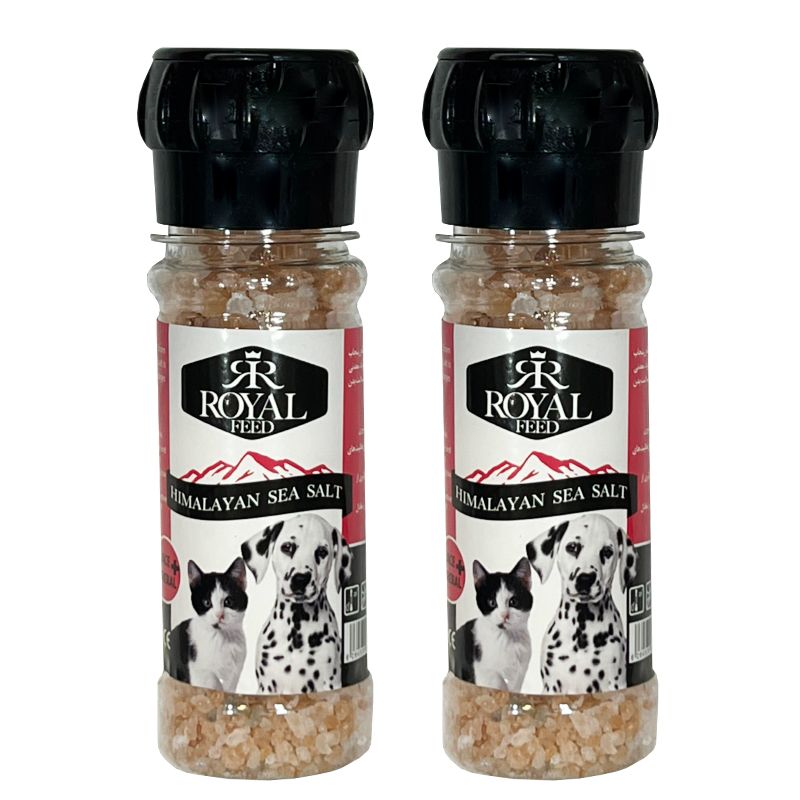 نمک دریا سگ و گربه رویال فید مدل 01sea salt وزن 150 گرم بسته 2 عددی
