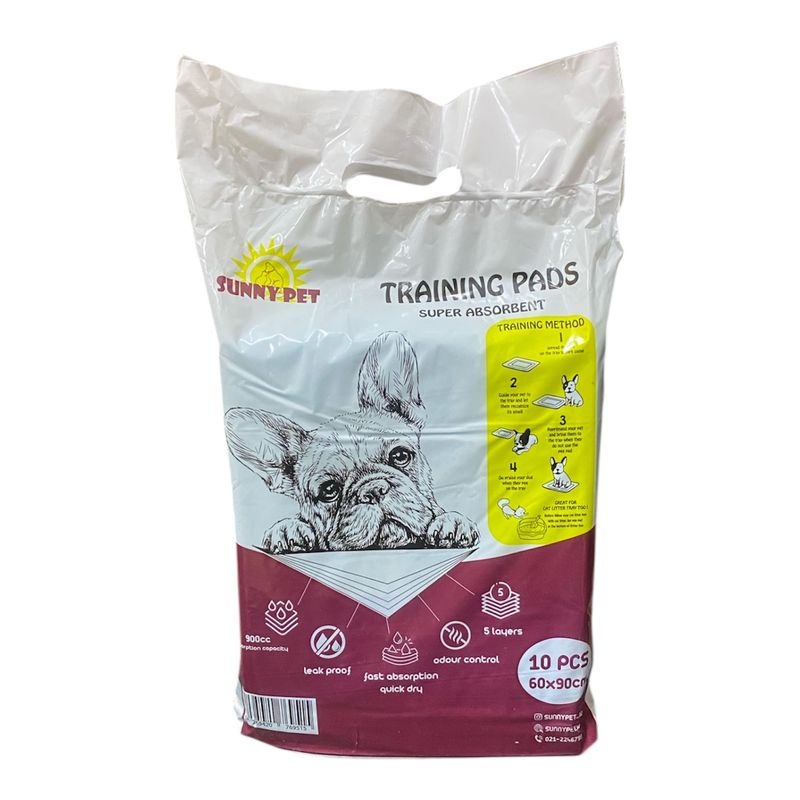 پد زیرانداز بهداشتی سگ و گربه سانی پت مدل super absorbent antibacterial بسته 10 عددی