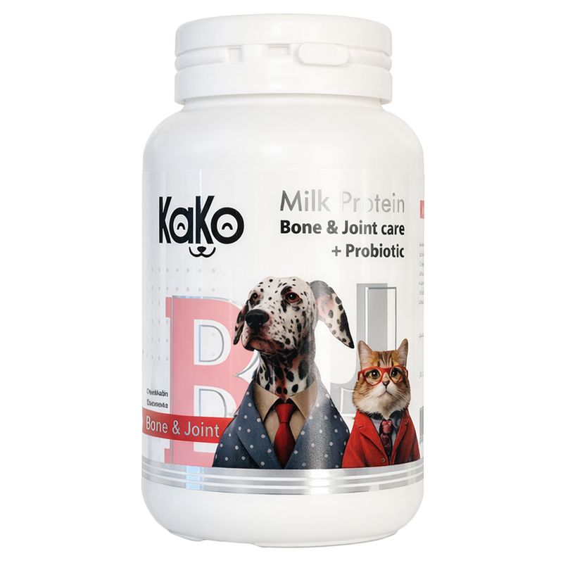 پودر تقویت استخوان و مفاصل سگ و گربه کاکو مدل milk protein وزن 200 گرم