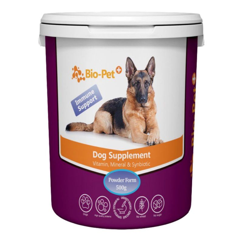 پودر مکمل سگ بالغ بایو پت مدل dog supplement وزن 500 گرم