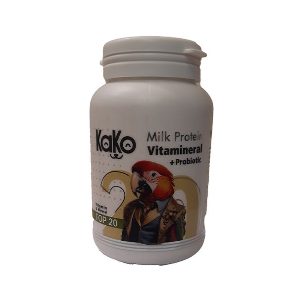 پودر مکمل پروبیوتیک پرنده کاکو مدل vitamineral وزن 200 گرم