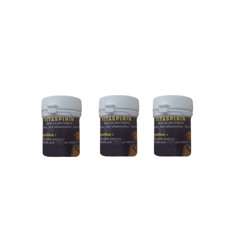 پودر ویتامین سی آسپرین پرنده مدل vitaspirin054 وزن 54 گرم مجموعه 3 عددی
