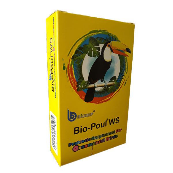 پودر پروبیوتیک پرندگان زینتی بیودپ مدل bio poul ws بسته 15 عددی