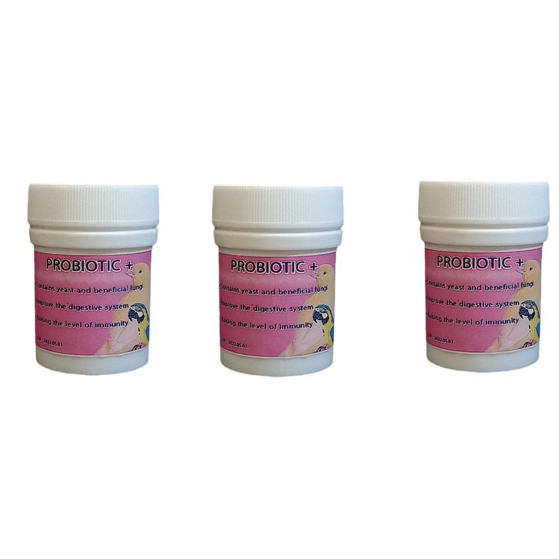 پودر پروبیوتیک پلاس پرندگان زینتی کد p020p وزن 18 گرم مجموعه 3 عددی